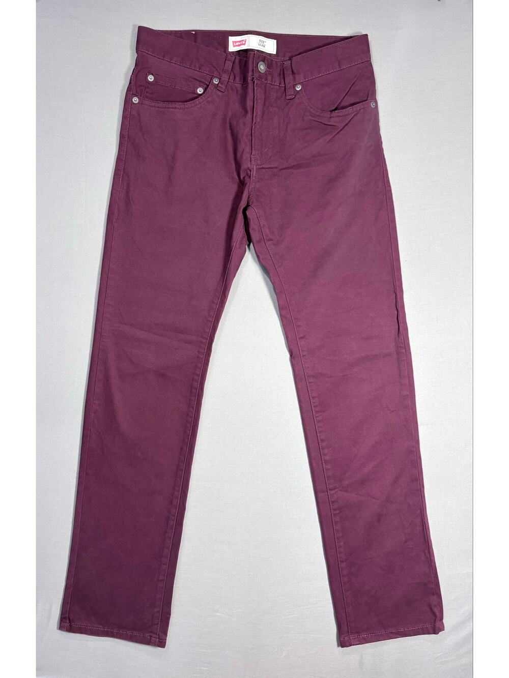Levi Strauss 511 Slim Straight Leg Maroon Pant Women's Size 18R 29W 29L
